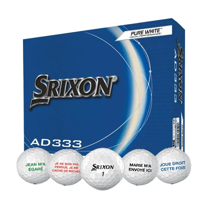 1 DZ BALLES AD 333 PERSONNALISATION GRATUITE