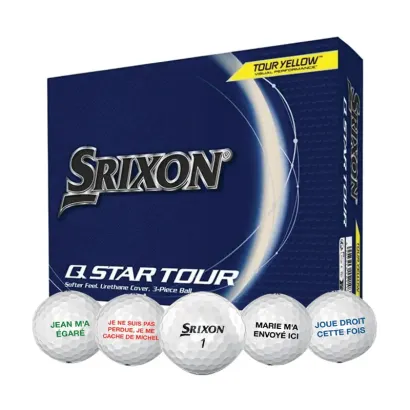 2 DZ BALLES Q STAR TOUR PERSONNALISATION GRATUITE