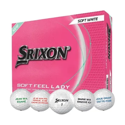 2 DZ BALLES SOFT FEEL LADY PERSONNALISATION GRATUITE