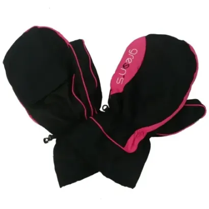 GREENS - MOUFLES NOIR/ROSE