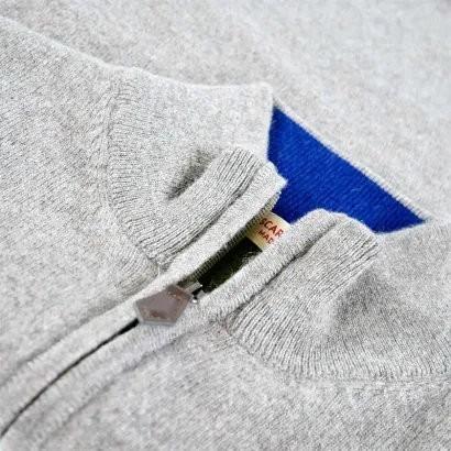 Pull 100% Cachemire 1/2 Zip Homme | Oscar et Louise
