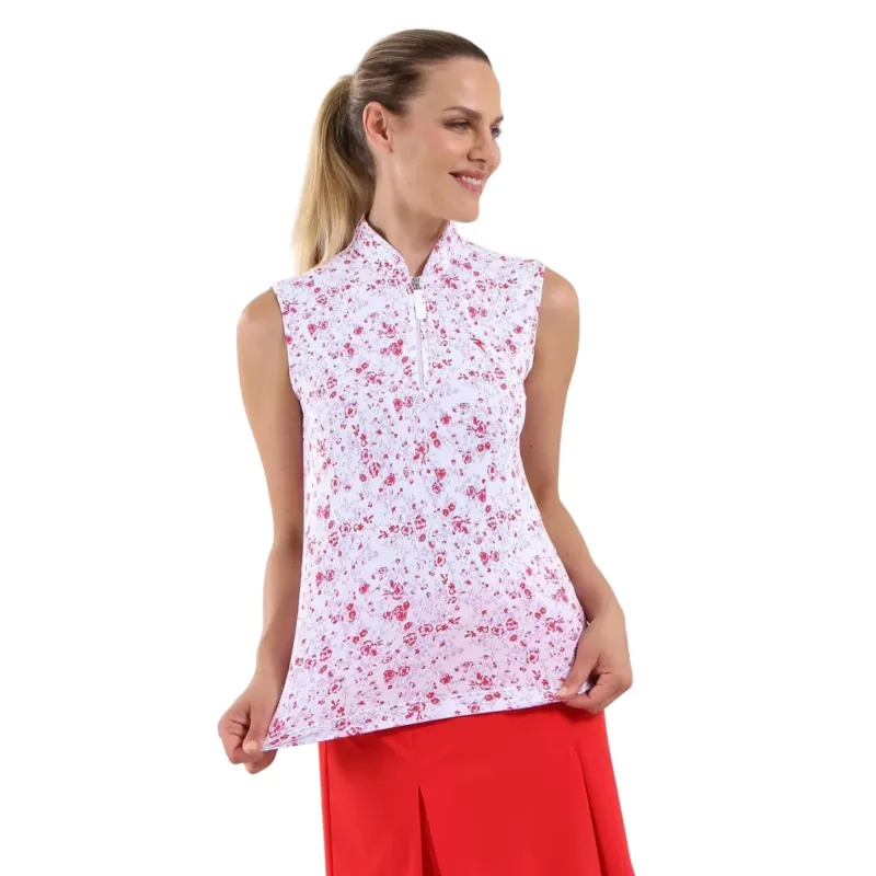 POLO FEMME ANTIGUA IMPRIME SANS MANCHES POLO FEMME ANTIGUA IMPRIME SANS MANCHES