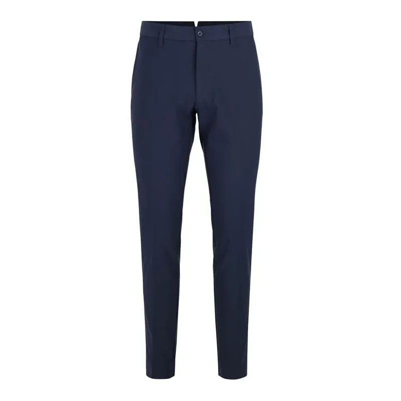 Lindeberg - Pantalon Ellot Bleu Marine Homme De Face - Golf Plus