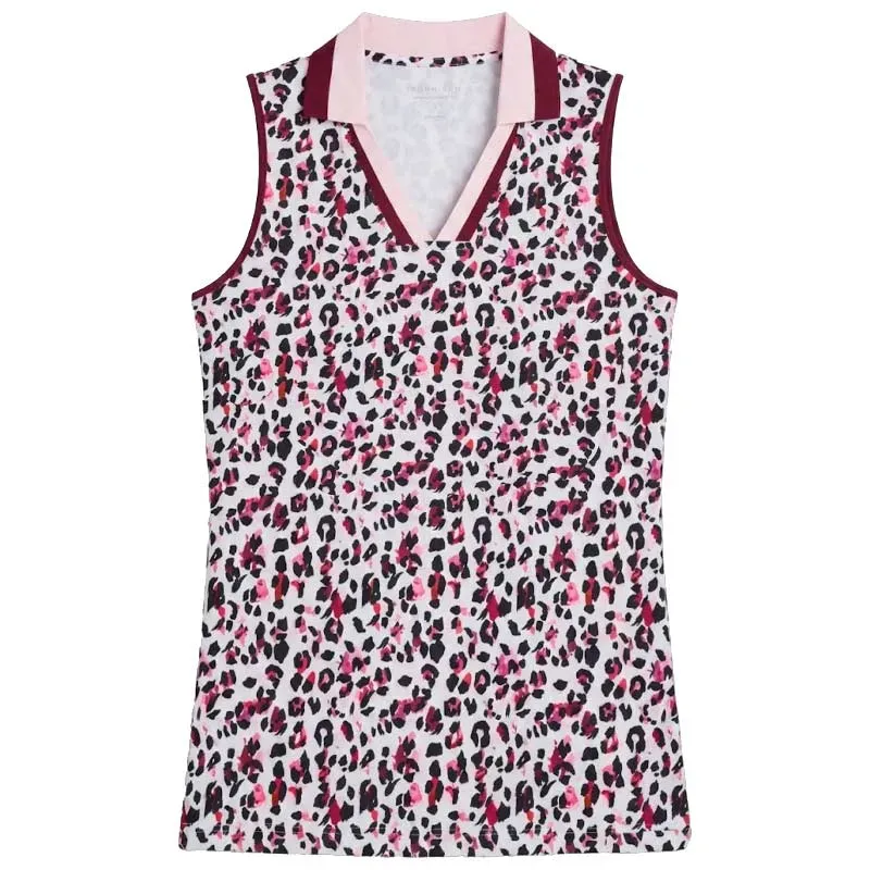 POLO FEMME ESSENTIAL IMPRIME SANS MANCHES