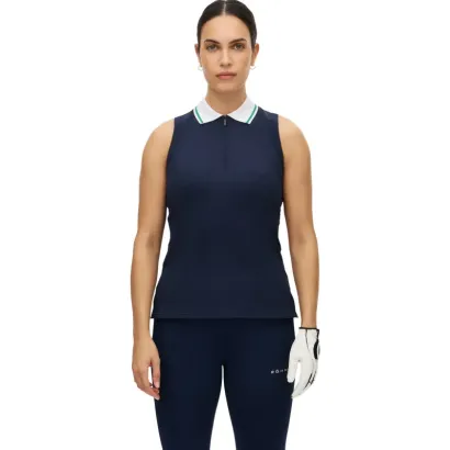POLO FEMME RIB SANS MANCHES