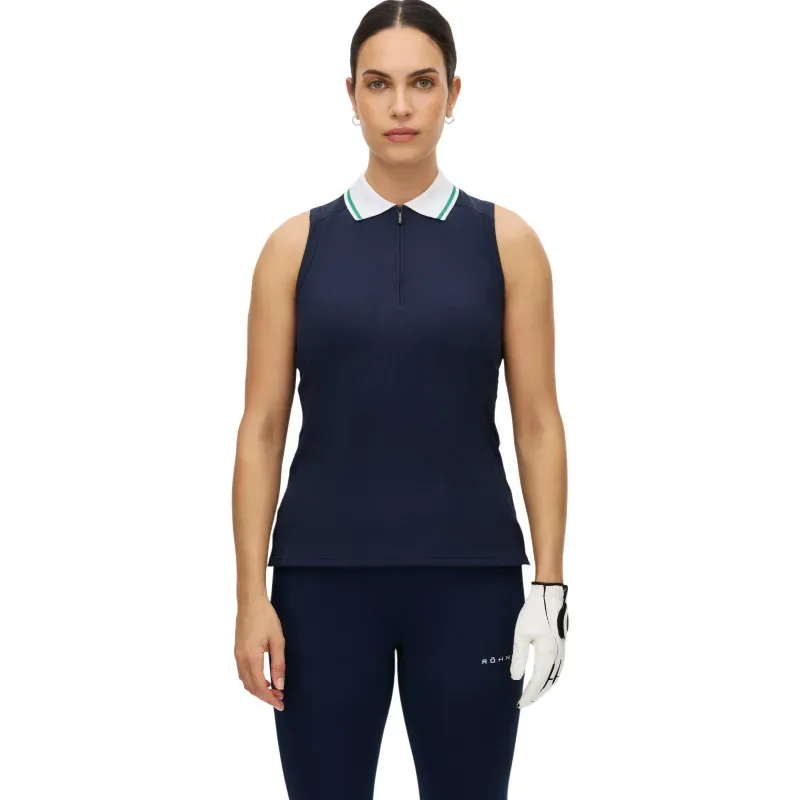 POLO FEMME RIB SANS MANCHES POLO FEMME RIB SANS MANCHES