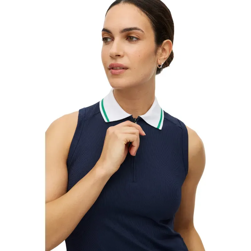 POLO FEMME RIB SANS MANCHES POLO FEMME RIB SANS MANCHES