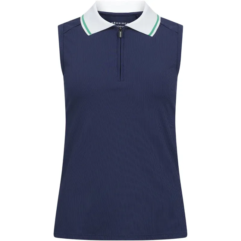 POLO FEMME RIB SANS MANCHES POLO FEMME RIB SANS MANCHES
