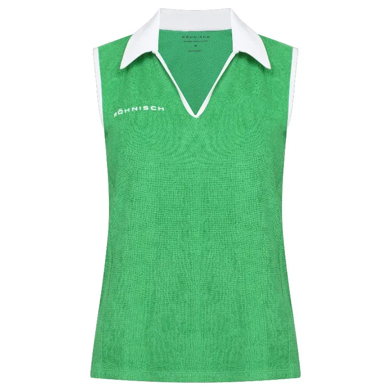 POLO FEMME TERRY SANS MANCHES