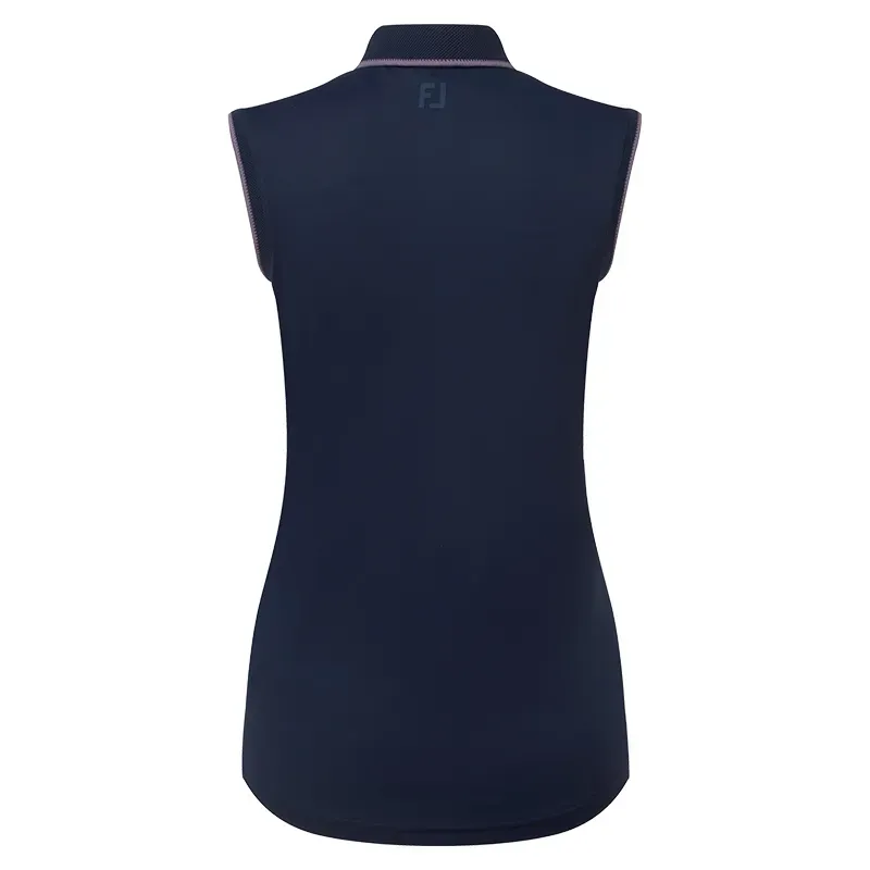 POLO FEMME UNI COL LISERET SANS MANCHES