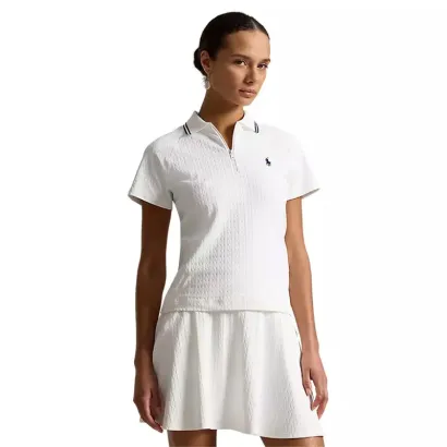 POLO FEMME UNI COL LISERET 1/2 ZIP