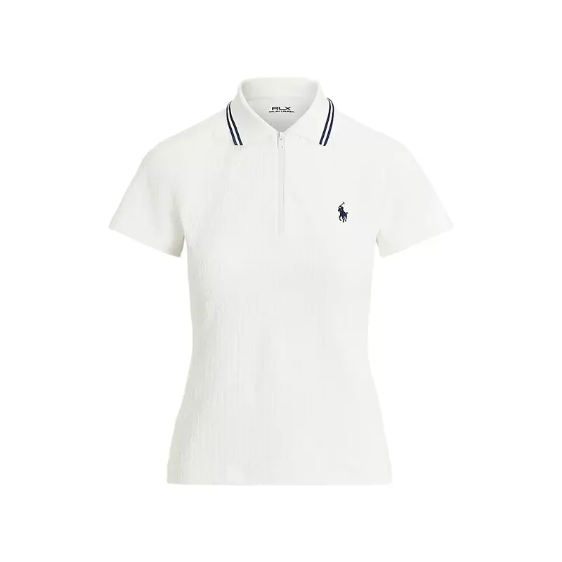 POLO FEMME UNI COL LISERET 1/2 ZIP