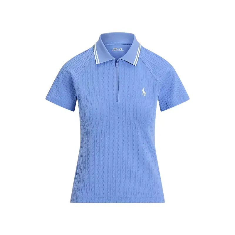 POLO FEMME UNI COL LISERET 1/2 ZIP