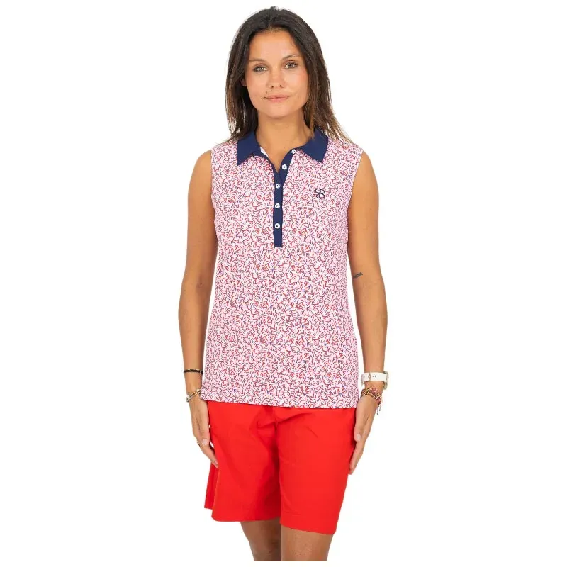 POLO FEMME SAVU IMPRIME SANS MANCHES