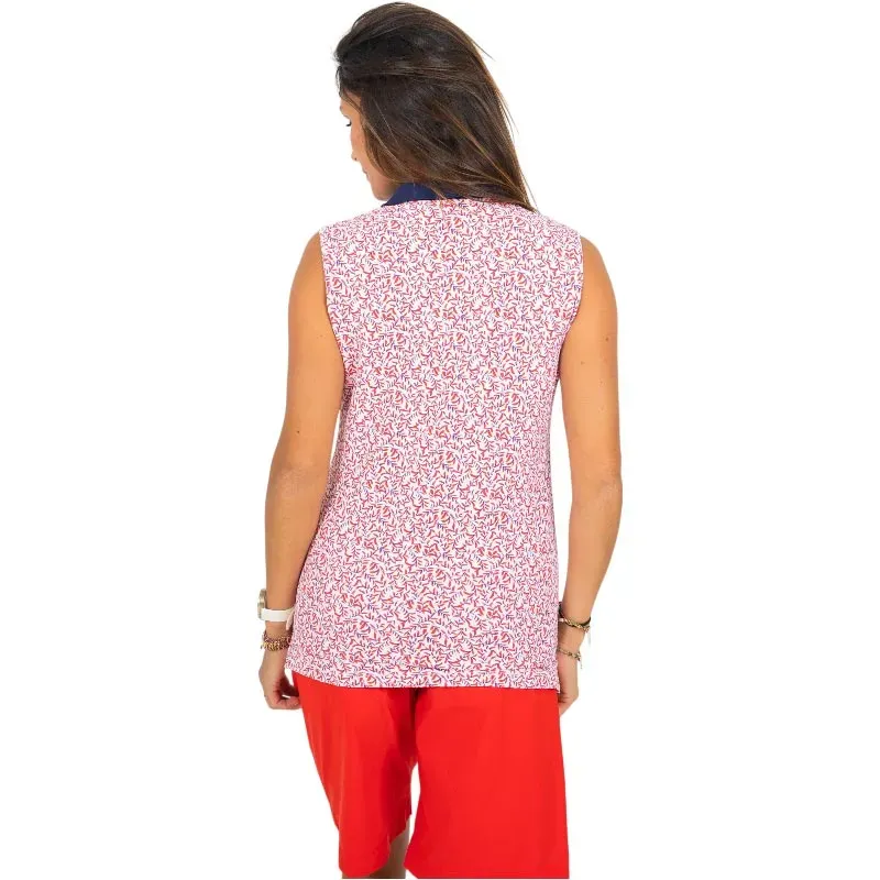 POLO FEMME SAVU IMPRIME SANS MANCHES