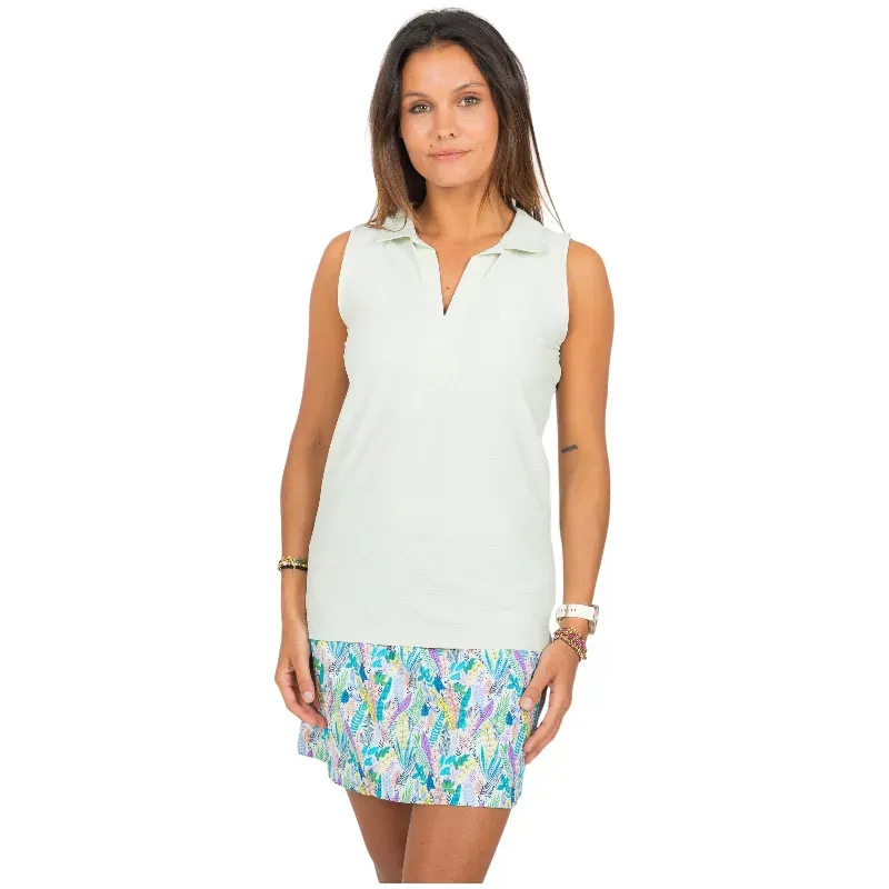 POLO FEMME AMICIE UNI SANS MANCHES