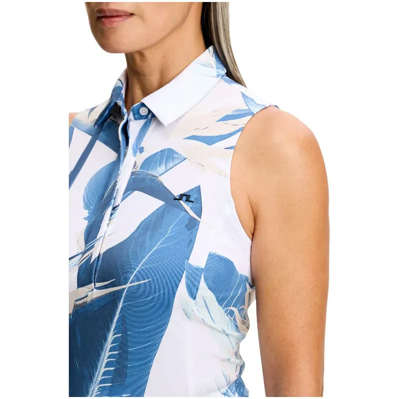 POLO FEMME DENA IMPRIME OISEAU PARADIS SANS MANCHE