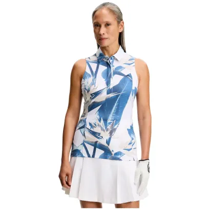 POLO FEMME DENA IMPRIME OISEAU PARADIS SANS MANCHE