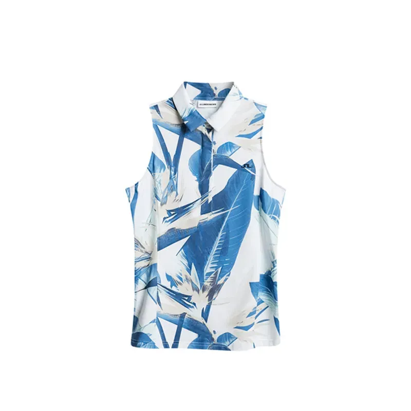 POLO FEMME DENA IMPRIME OISEAU PARADIS SANS MANCHE