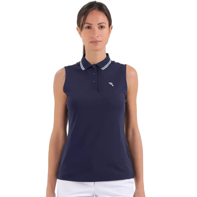 POLO FEMME AMACA UNI LISERET COL SUN BLOCK SANS MANCHES POLO FEMME AMACA UNI LISERET COL SUN BLOCK SANS MANCHES