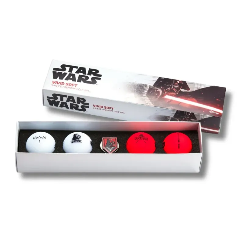 COFFRET LONG 4 BALLES DARK VADOR STAR WARS MARQUE BALLE