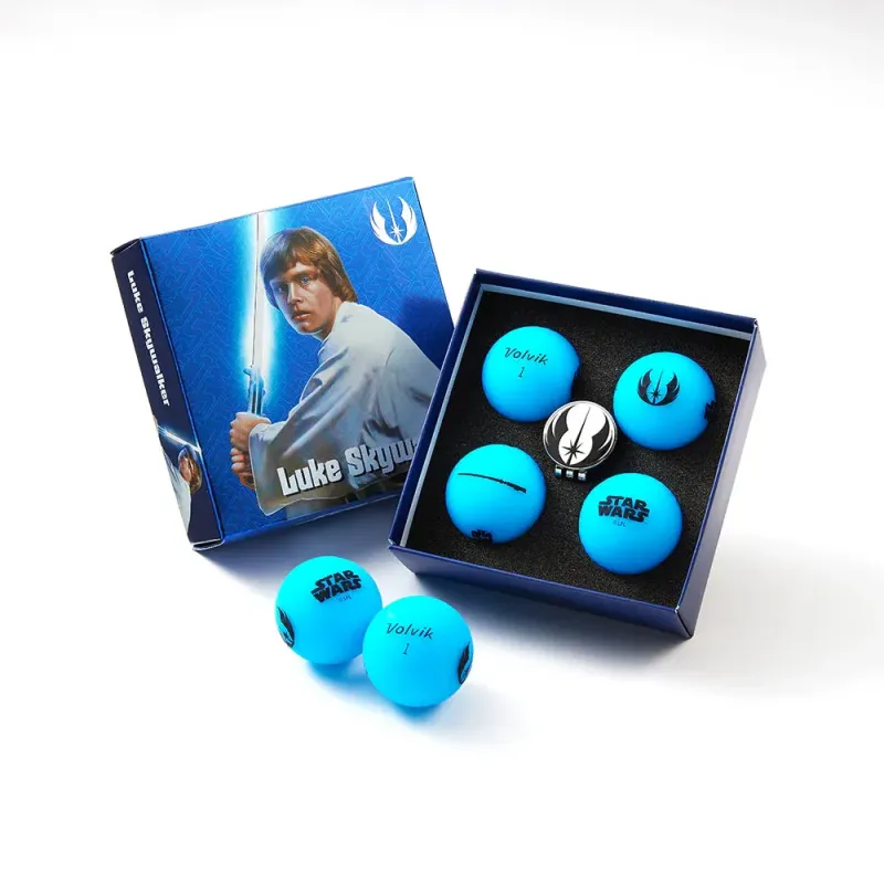 COFFRET 4 BALLES LUKE SKYWALKER STAR WARS MARQUE BALLE