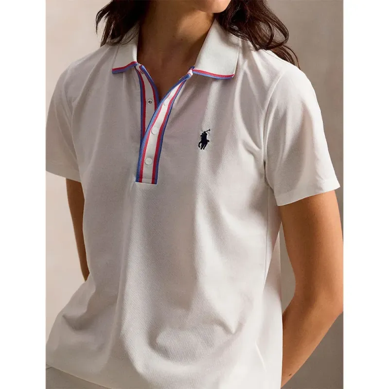 POLO FEMME UNI LISERET ROSE