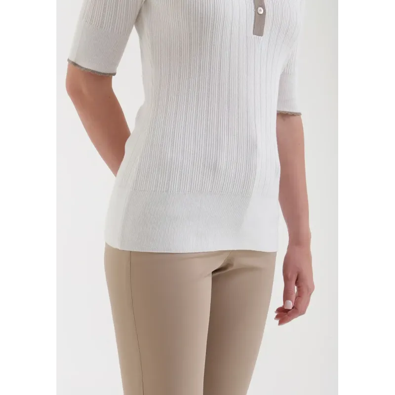 PULL FEMME NETTARINA COL POLO PULL FEMME NETTARINA COL POLO