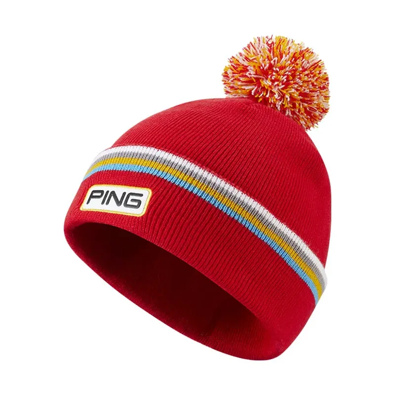 Ping - Bonnet devin rouge avec pompon Ping - Bonnet devin rouge avec pompon