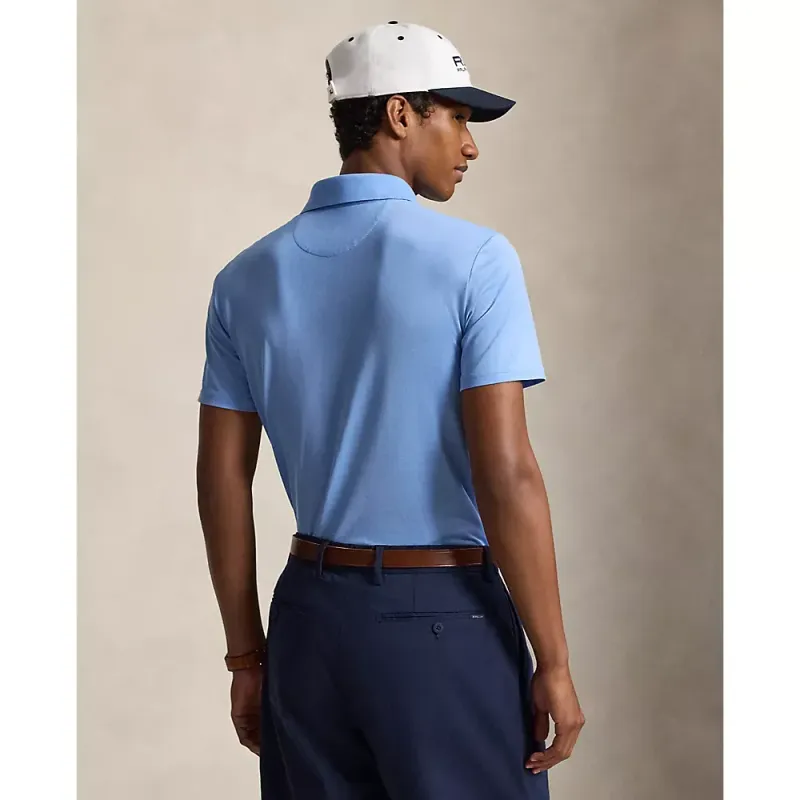 Polo golf homme Ralph Lauren RLX Tailored Fit uni bleu ciel