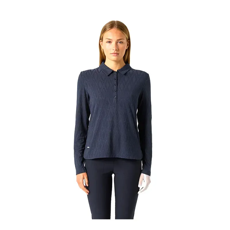 Pull golf femme manches longues – Jacquard Quick Dry