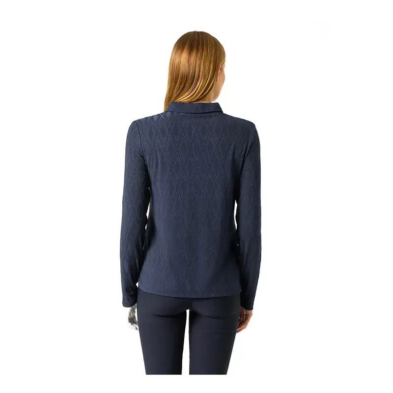 Pull golf femme manches longues – Jacquard Quick Dry