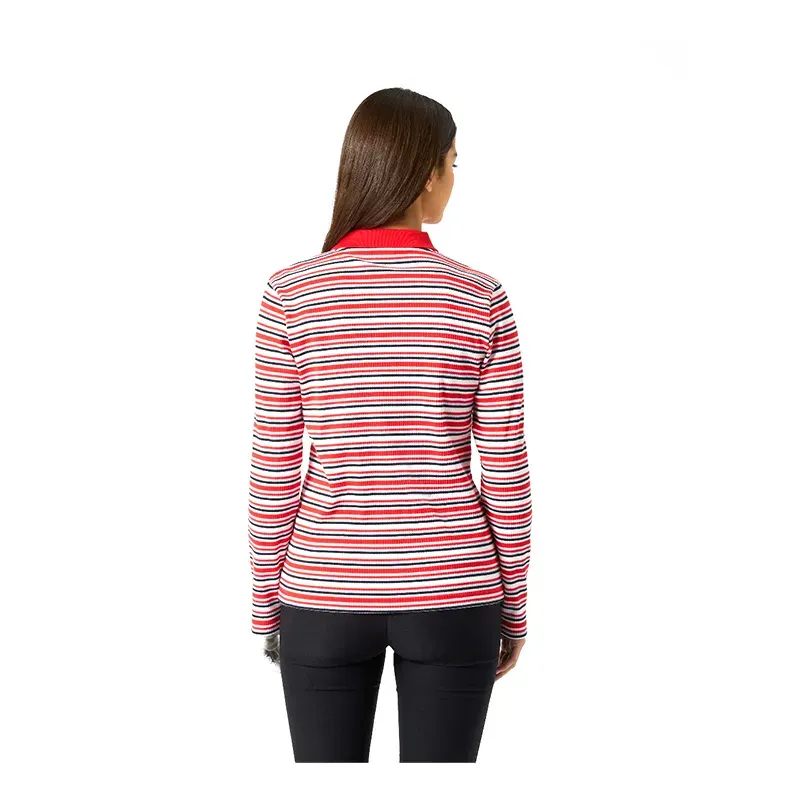 Daily Sports Poppy Rib – Polo golf femme rayé