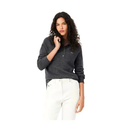 Lacoste – Pull femme col montant en laine