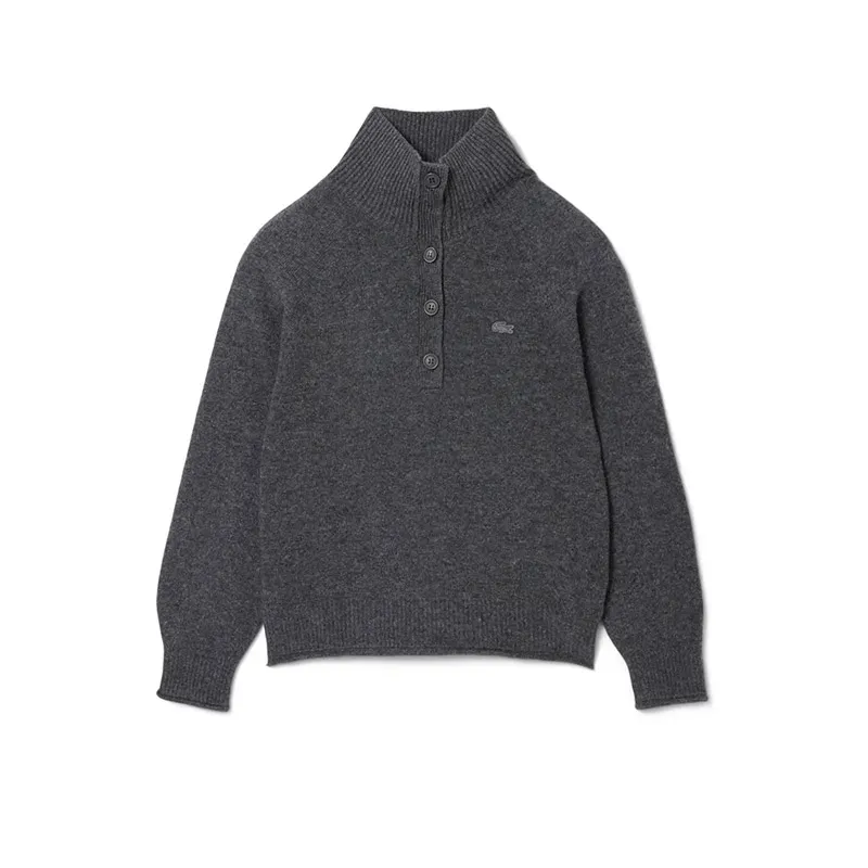 Lacoste – Pull femme col montant en laine