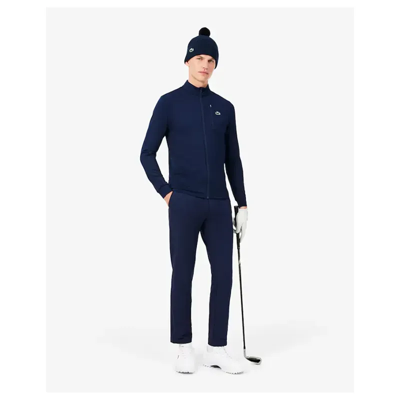Lacoste – Bonnet de golf laine mélangée avec pompon