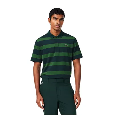 Lacoste DH6824 – Polo de golf homme rayé Ultra Dry