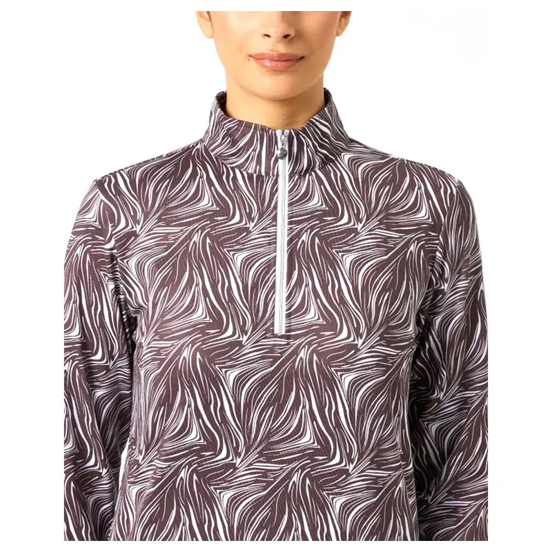 Daily Sports Zebra Print – Haut de golf femme manches longues