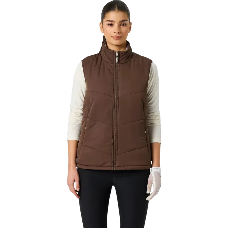 Daily Sports Brownie Zebra – Gilet de golf femme réversible Daily Sports Brownie Zebra – Gilet de golf femme réversible