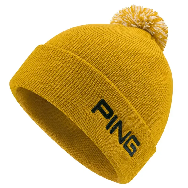 PING – Bonnet de golf uni à pompon PING – Bonnet de golf uni à pompon