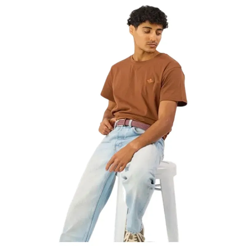 Ceinture élastique tissée – Finition cuir