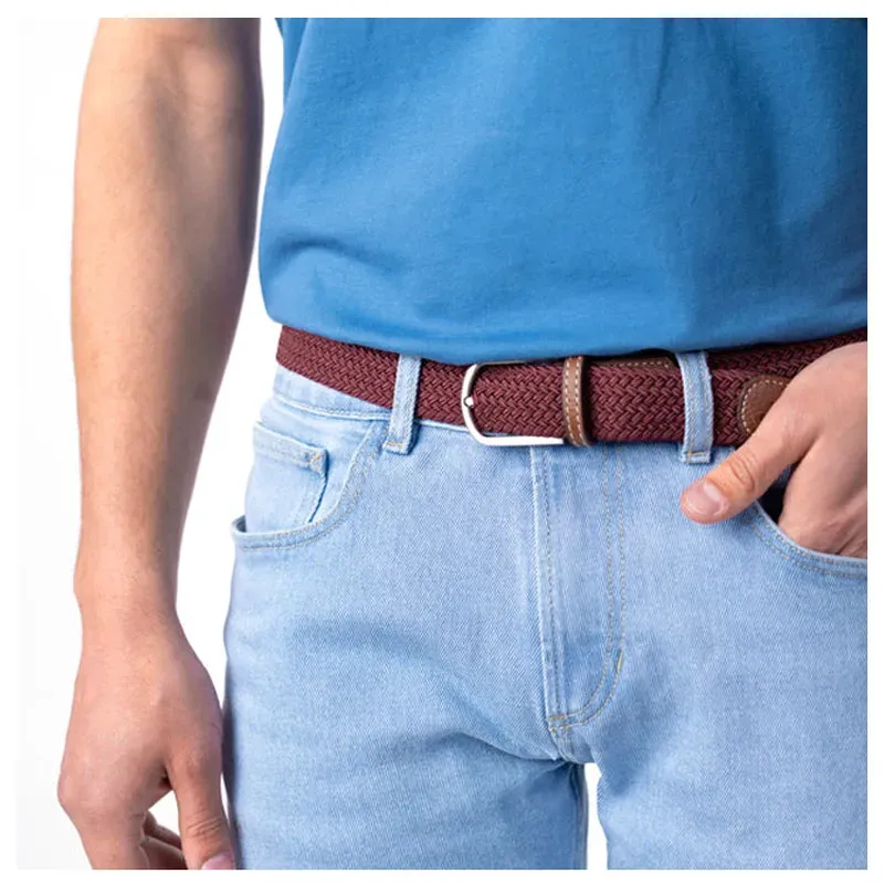 Ceinture tressée élastique BILLYBELT BORDEAUX