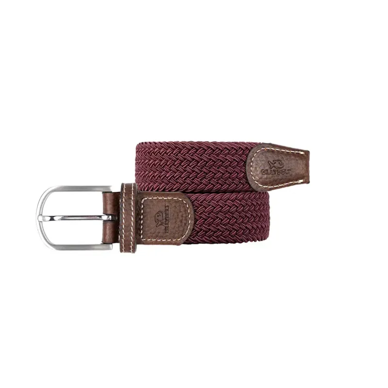 Ceinture tressée élastique BILLYBELT BORDEAUX