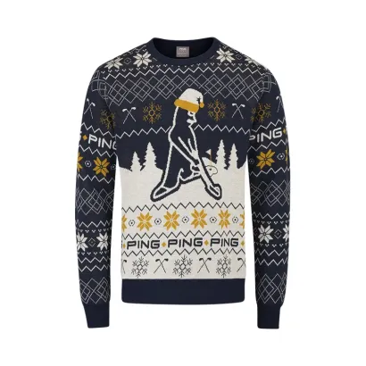 Pull de Noël PING Mr Ping 2026 Bleu Marine | Golf Plus