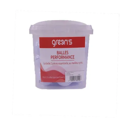 Seau 20 balles de golf Green's Performance