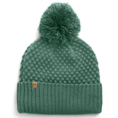 Puma - Bonnet Pompon Vert Femme De Face - Golf Plus
