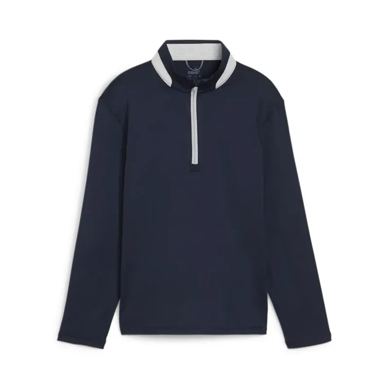 Puma - Sweat Garçon Junior 1/2 Zip Marine - Golf Plus