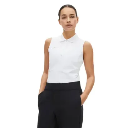 Rohnisch - Polo Nicky Uni Sans Manches Blanc Porté Face - Golf Plus	