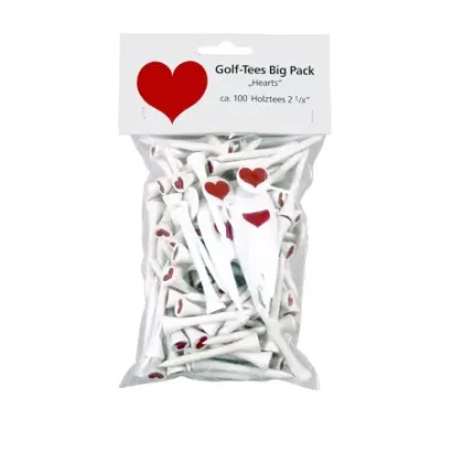 Sportiques Sachet 100 Tees Coeur Golf Plus