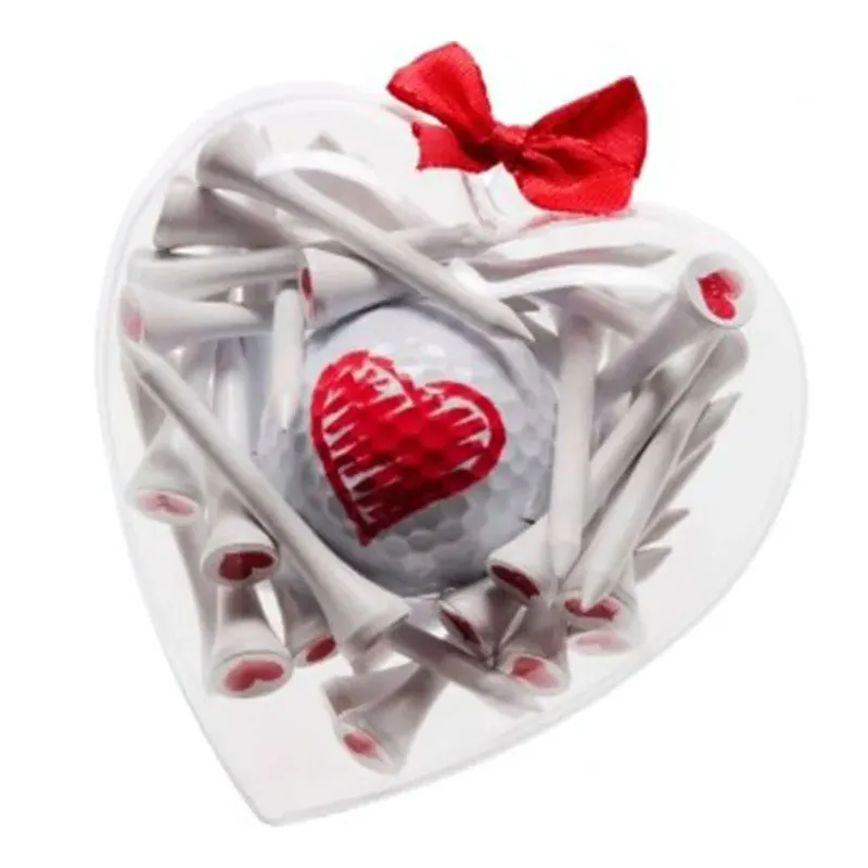 Sportiques Coffret avec une balle et des tees coeur Golf Plus Sportiques Coffret avec une balle et des tees coeur Golf Plus